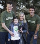 Olivia Newton-John, Estelle and Jon Dee, together with Pat Cash at the first 'One Tree Per Child' planting at the Isis Education Centre in Hyde Park, London.